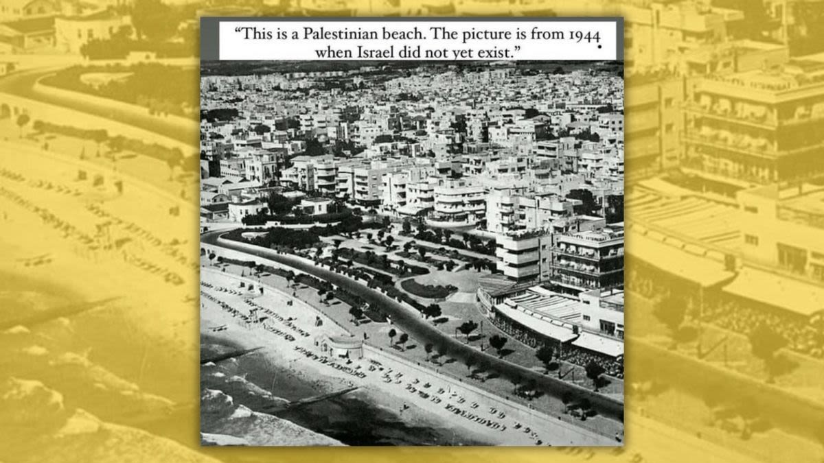 The History Behind Pic Allegedly Showing a Palestinian Beach Before Israel Was Founded