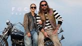 Jason Momoa & Daughter Arrive on Motorcycle to 'Bikeriders' Premiere