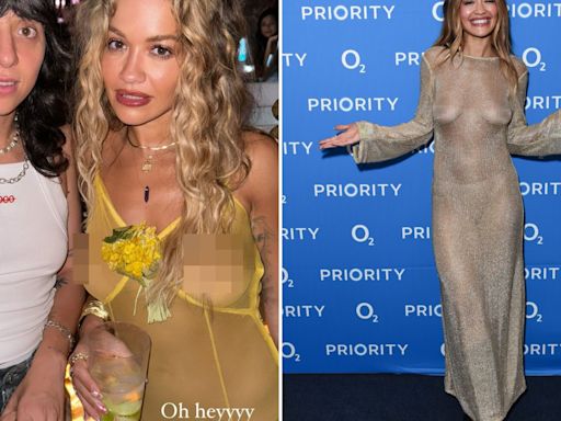 Rita Ora leaves nothing to the imagination in totally see-through dress