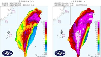 凱米強度恐達「中颱前段班」 降雨模擬見紅、紫爆