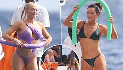 Erika Jayne, Kyle Richards and Dorit Kemsley have fun in the sun on luxe yacht in St. Lucia