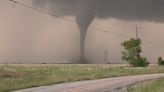 Tornado spins up behind drivers on way out of Jones County