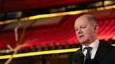 German Chancellor Olaf Scholz speaks during a press conference in Beijing