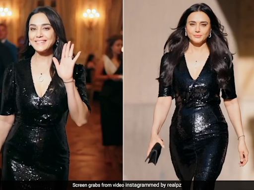 Preity Zinta Nailing An All-Black Sequinned Gown To Perfection Is An Extreme Sport