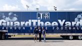 'Guard Thee Yard': Tractor trailer donation allows Jackson State to carry football gear in style
