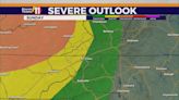 Keeping an eye on a chance of some severe weather Sunday evening