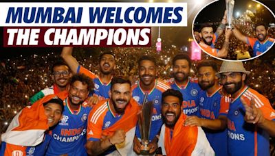 India's T20 World Cup Champions Celebrated in Mumbai Parade - Oneindia