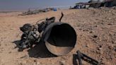 FILE PHOTO: The remains of a rocket booster that, according to Israeli authorities critically injured a 7-year-old girl, after Iran launched drones and missiles towards Israel, near Arad