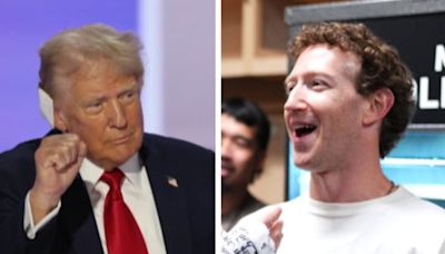 Mark Zuckerberg calls Donald Trump a 'badass' after the former president threatened him with prison