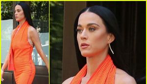 Katy Perry Brightens Up New York City’s Streets in Orange Look After Paris Fashion Week