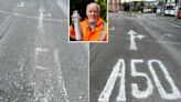 Pensioner sprays his own road markings on 'lethal' roundabout