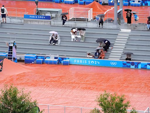 The Paris rain continues at Olympics as cyclists struggle and sports delayed