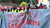 AfD-Parteitag startet in Essen: Zusammenstoß von Demonstranten und Polizei