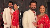Sonakshi Sinha wears a Red traditional saree on her wedding reception, Kajol, Huma Qureshi, Chunky Panday, Anil Kapoor attend