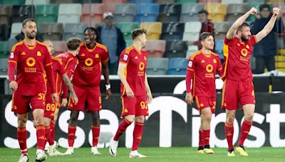 Se completó el partido: la Roma superó a Udinese sobre el final