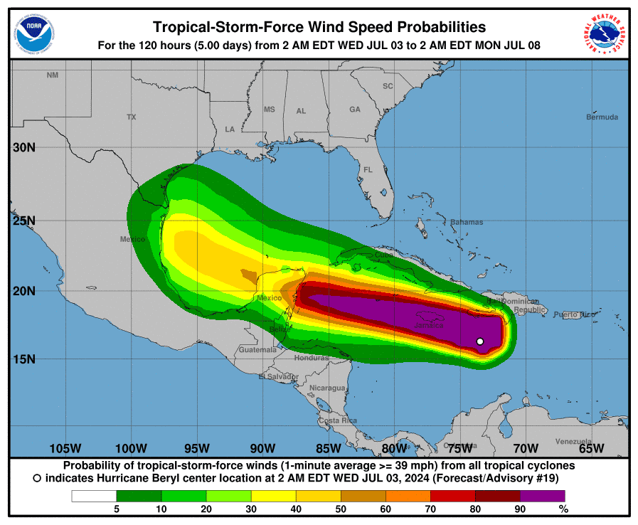 Hurricane Beryl tracker: Maps show storm's projected path as it heads toward South Texas