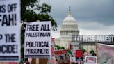 'We don't support this genocide': Protesters converge on Capitol against Netanyahu