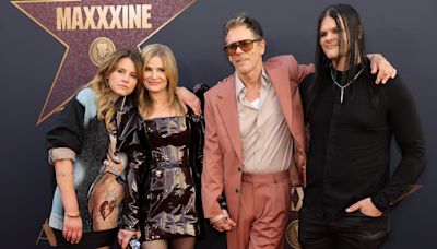 Kevin Bacon, Kyra Sedgwick bring kids Sosie and Travis to 'MaXXXine' premiere: See photos