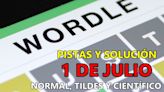 Wordle en español, científico y tildes para el reto de hoy 1 de julio: pistas y solución