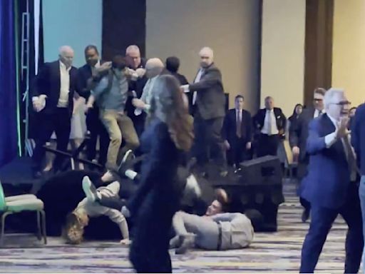 Climate Protesters Tumble Off Stage During Scuffle at GOP Senator’s Speech