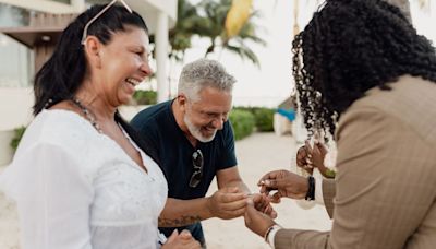 A couple lost their wedding rings during the ceremony. Two strangers found a fitting solution