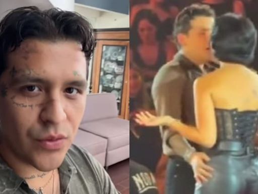 Christian Nodal reaparece con Ángela Aguilar en Fiestas de Octubre Guadalajara 2024 tras estar enfermo