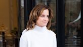 Emma Watson Is Fall Perfection in Knit Sweater and Miniskirt at Milan Fashion Week
