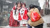 For some Spring Festival revelers in China, traditional attire adds an element of time travel to celebrations
