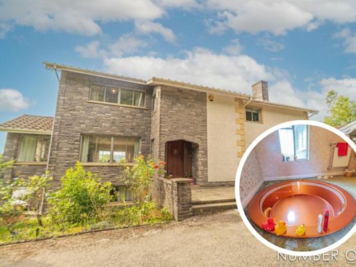 LOOK: The property with a 70s feel complete with sunken bath and pool