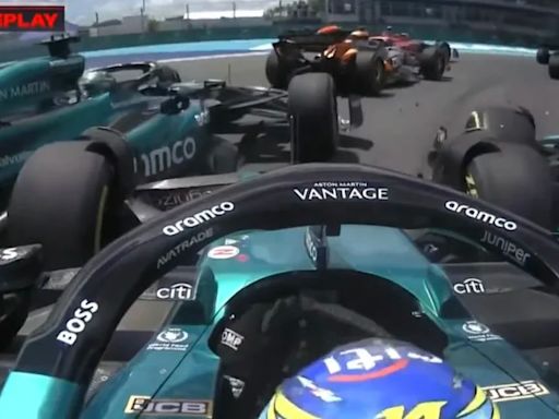 Otro sprint para olvidar de Alonso en Miami, con Hamilton implicado: “No decidirán nada porque no es español, arruinó la carrera”