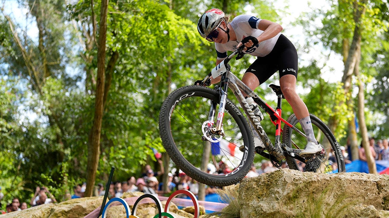 American Haley Batten fined after silver medal finish in mountain biking event at Paris Olympics