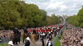 Thousands line Long Walk outside Windsor Castle as Queen’s procession arrives