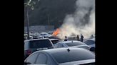 Car Catches On Fire In Dodgers Parking Lot As 'We Didn't Start The Fire' Blasted By Stadium Organist
