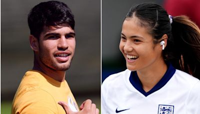 Wimbledon day one: Carlos Alcaraz and Emma Raducanu take centre stage