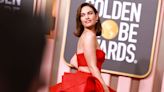 Lily James’ Ruffled Red Cut-Out Gown Shut Down the 2023 Golden Globes Carpet