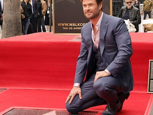 ‘Friend from work’: Chris Hemsworth joined by Robert Downey Jr. for Hollywood Walk of Fame ceremony