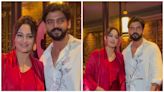 Newlyweds Sonakshi Sinha, Zaheer Iqbal are all smiles as they step out for dinner with friends. Watch