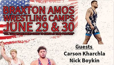 Braxton Amos holding a wrestling camp this weekend