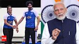 'India is incredibly delighted': PM Modi congratulates Manu Bhaker and Sarabjot Singh on Paris Olympic bronze | Paris Olympics 2024 News - Times of India