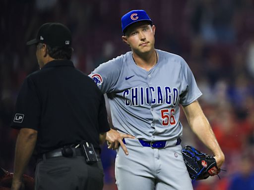 Cubs' Nate Pearson ejected for pitch to batter's head as Reds win 7-1