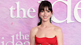 Anne Hathaway does red, white and blue in the most elegant way