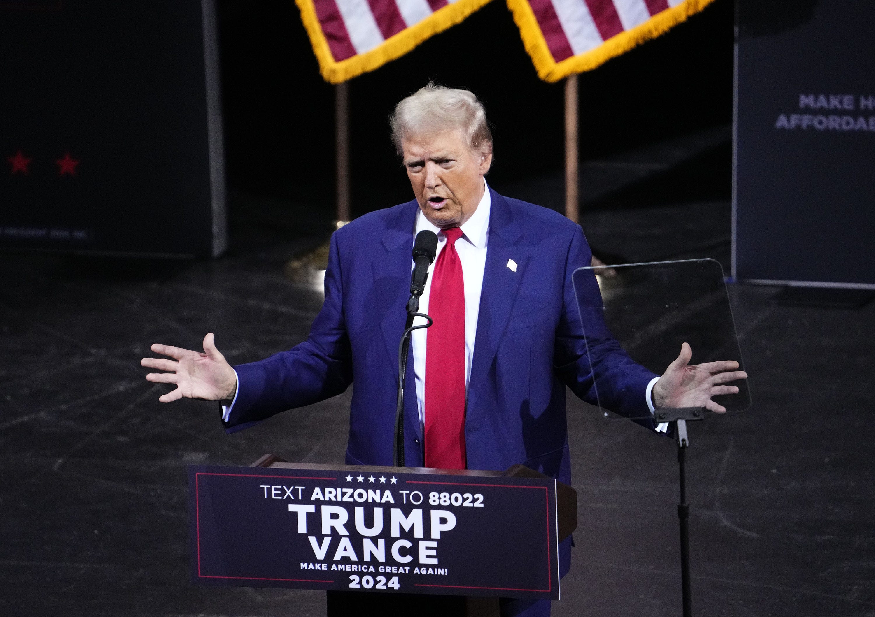 Donald Trump in Arizona: Warm-up speakers prep crowd for Doug Emhoff