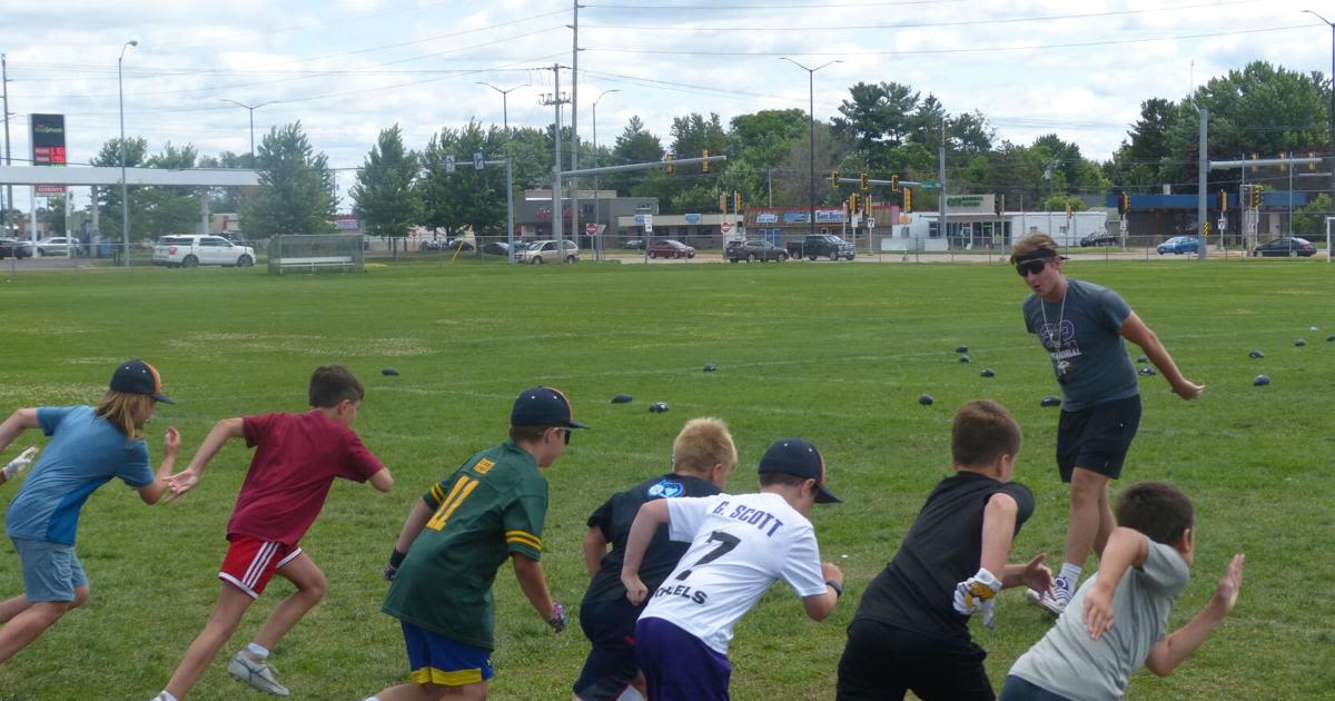 ECASD students spend summer training for football at youth camp