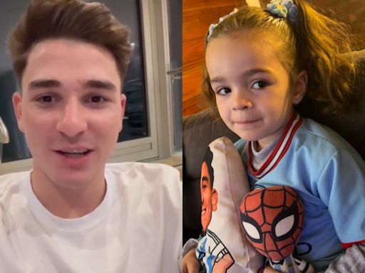 Julián Álvarez sorprendió a una pequeña fan en el día de su cumpleaños con un increíble regalo