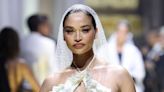 Shanina Shaik Shows Off Baby Bump in First Fashion Show Since Pregnancy Announcement: 'Baby's First Runway'