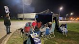 For striking UAW workers, picket line feels different in the middle of the night