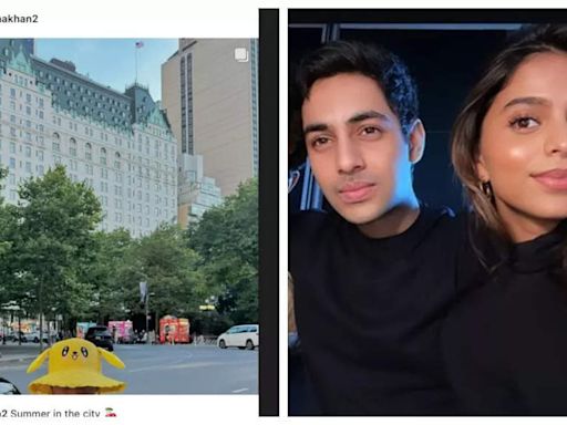 Is Agastya Nanda holidaying in NYC with rumoured girlfriend Suhana Khan and her dad Shah Rukh Khan? | - Times of India