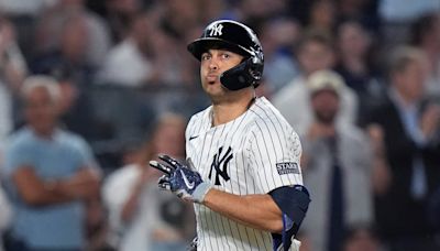 Host dumps on Yankees’ Giancarlo Stanton: ‘Walks around the bases and he’s out a month’