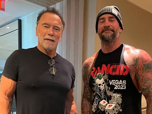 CM Punk Meets Arnold Schwarzenegger In Toronto