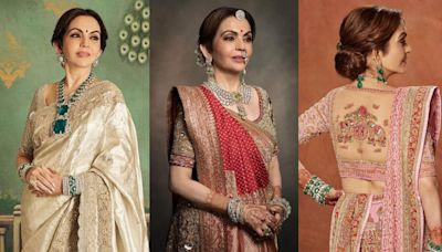 Rs 500 crore necklace to Swarovski crystals outfit, Nita Ambani’s expensive looks at Anant Ambani-Radhika Merchant’s wedding